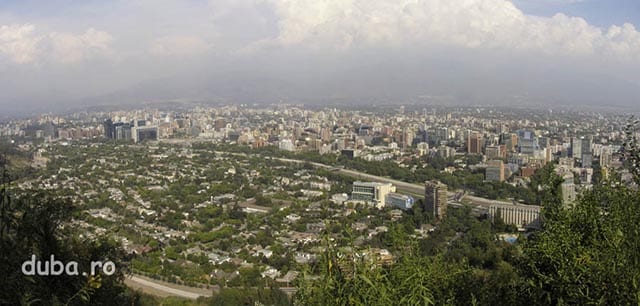 Santiago de Chile - vedere de pe dealul San Cristobal